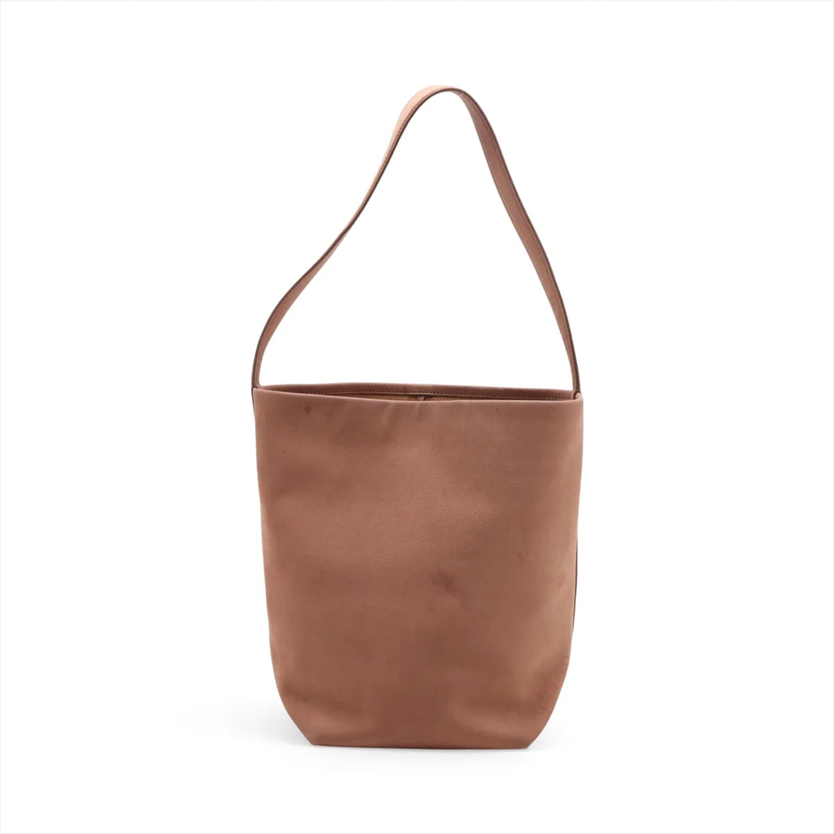 The Row Park Leather Medium Tote Shoulder Bag Brown