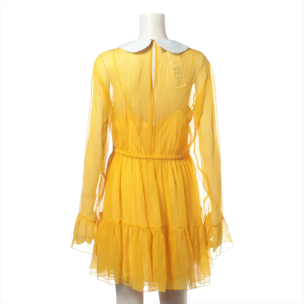 Gucci Silk Chiffon Dress Yellow