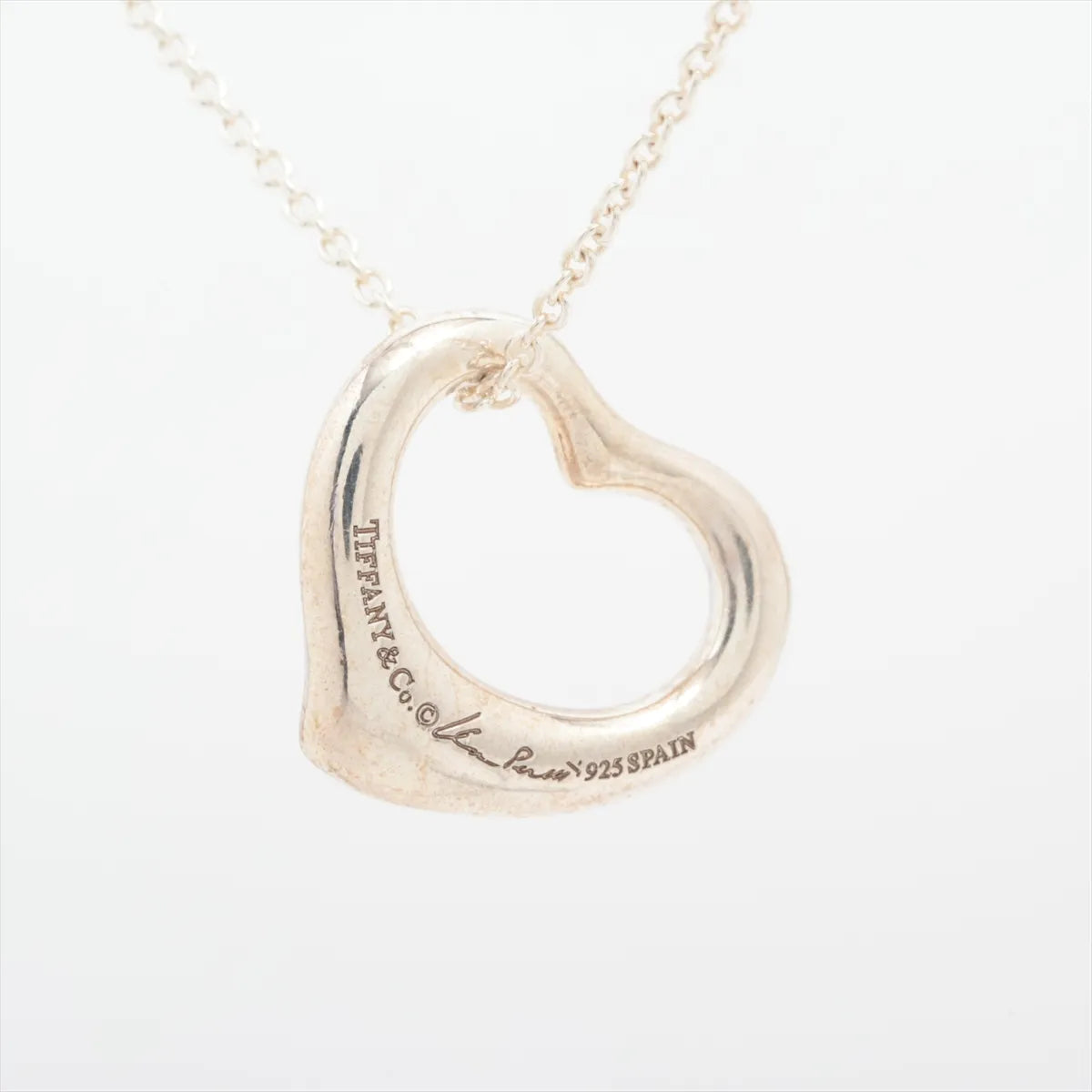 Tiffany & Co. Open Heart Necklace Silver