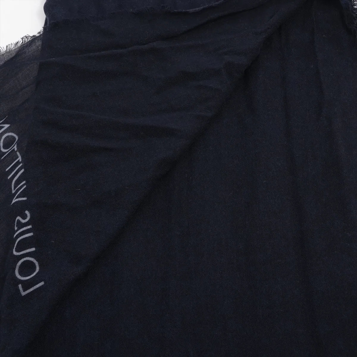 Louis Vuitton Gradient Monogram Wool Scarf Navy Blue