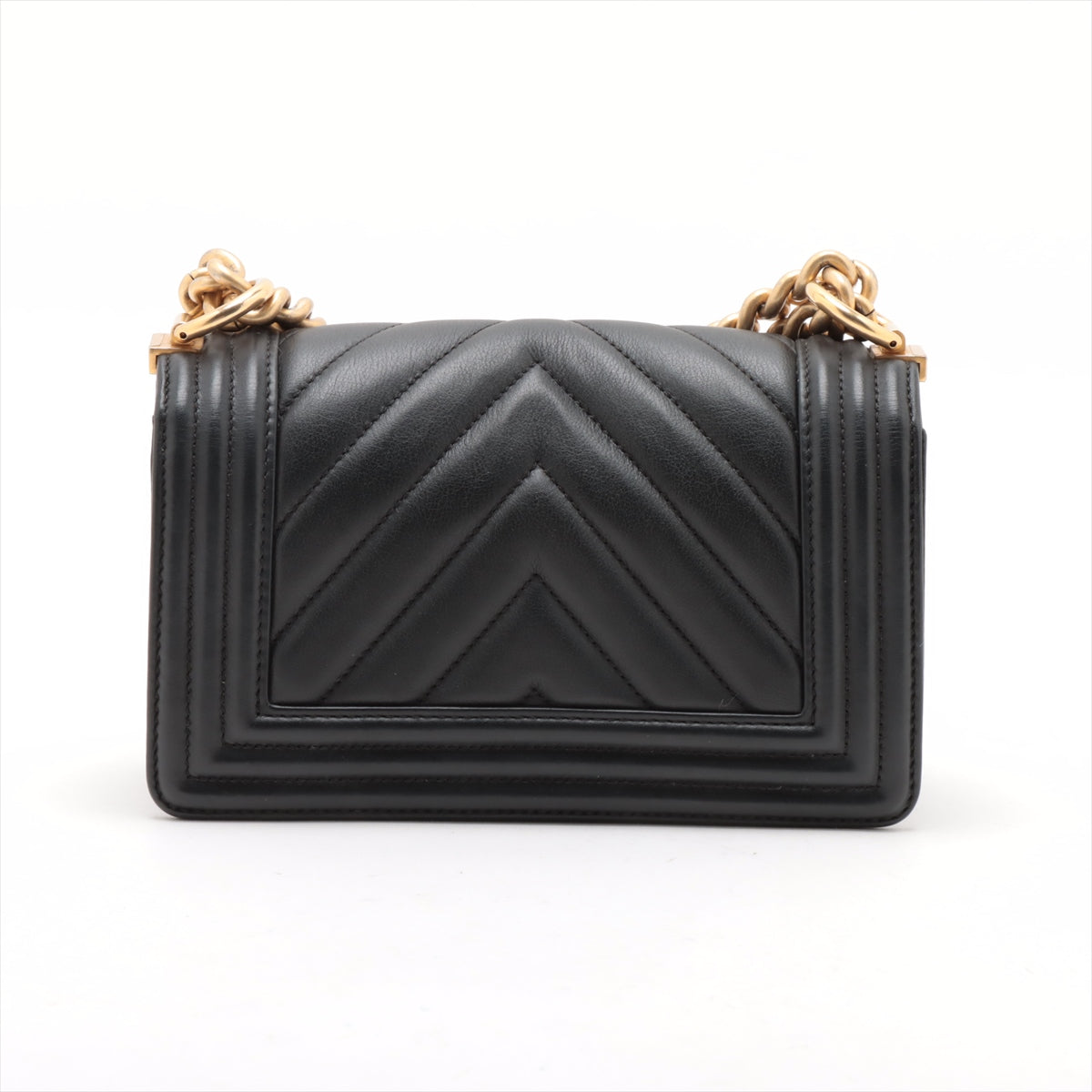 Chanel Boy Chanel 20 Small Chevron Lambskin Chain Shoulder Bag Black * PREORDER *