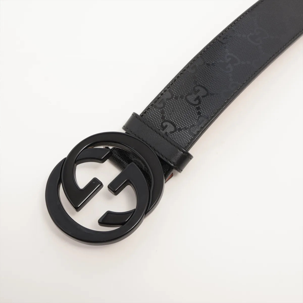 Gucci Interlocking GG Logo Leather Belt