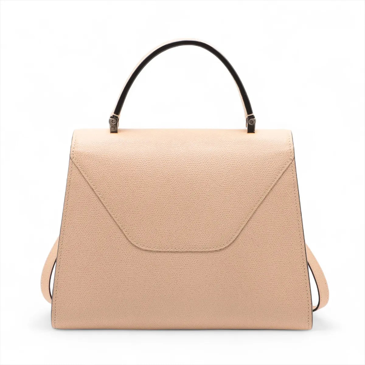 Valextra Iside Medium Leather Two-Way Handbag Beige