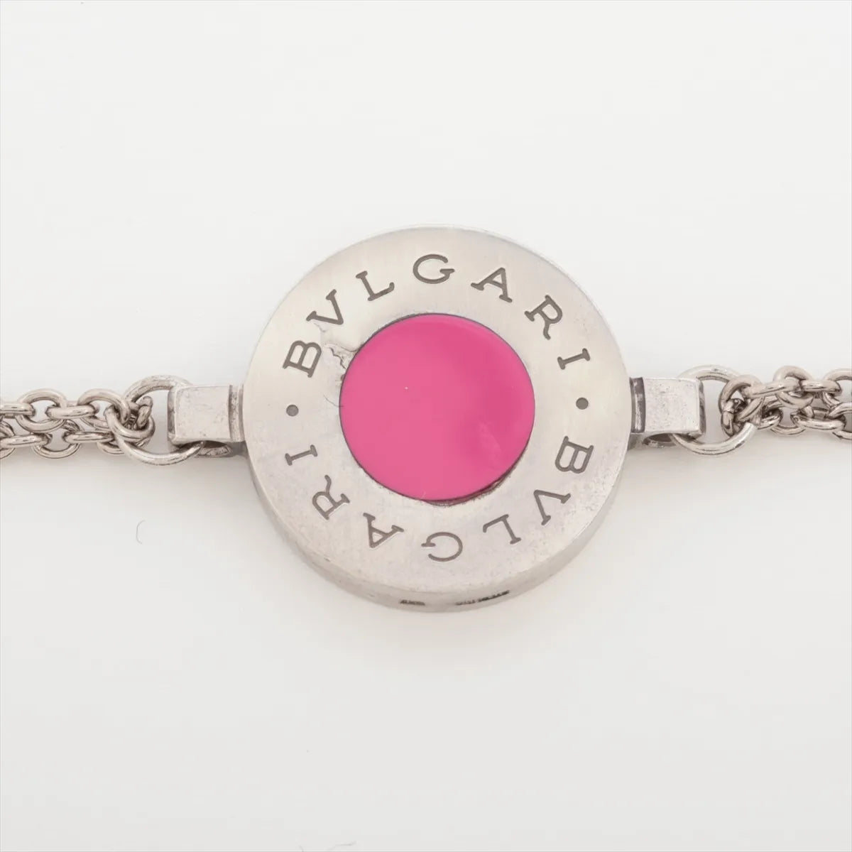 Bvlgari Two-layer Chain Bracelet Red Silver