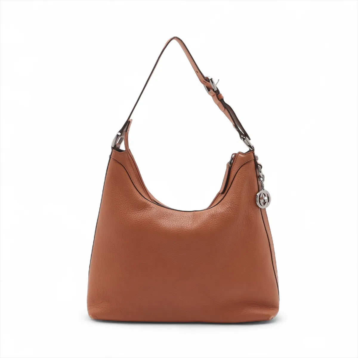 Gucci Leather Hobo Shoulder Bag Brown