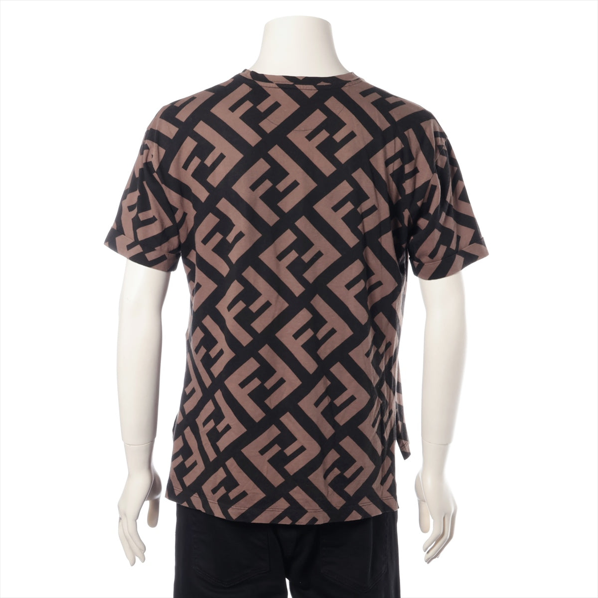 Fendi Zucca Cotton T-shirt Black × Brown