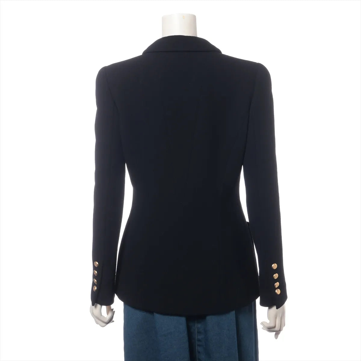 Chanel CC Logo Wool Jacket Coat Black