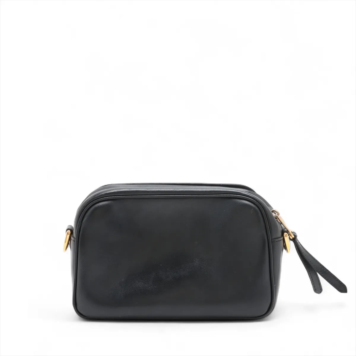 Fendi F Logo Leather Camera Shoulder Bag Black