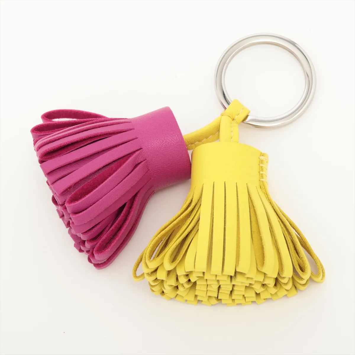 Hermès Carmen Uno-dos Leather Charm Yellow & Pink
