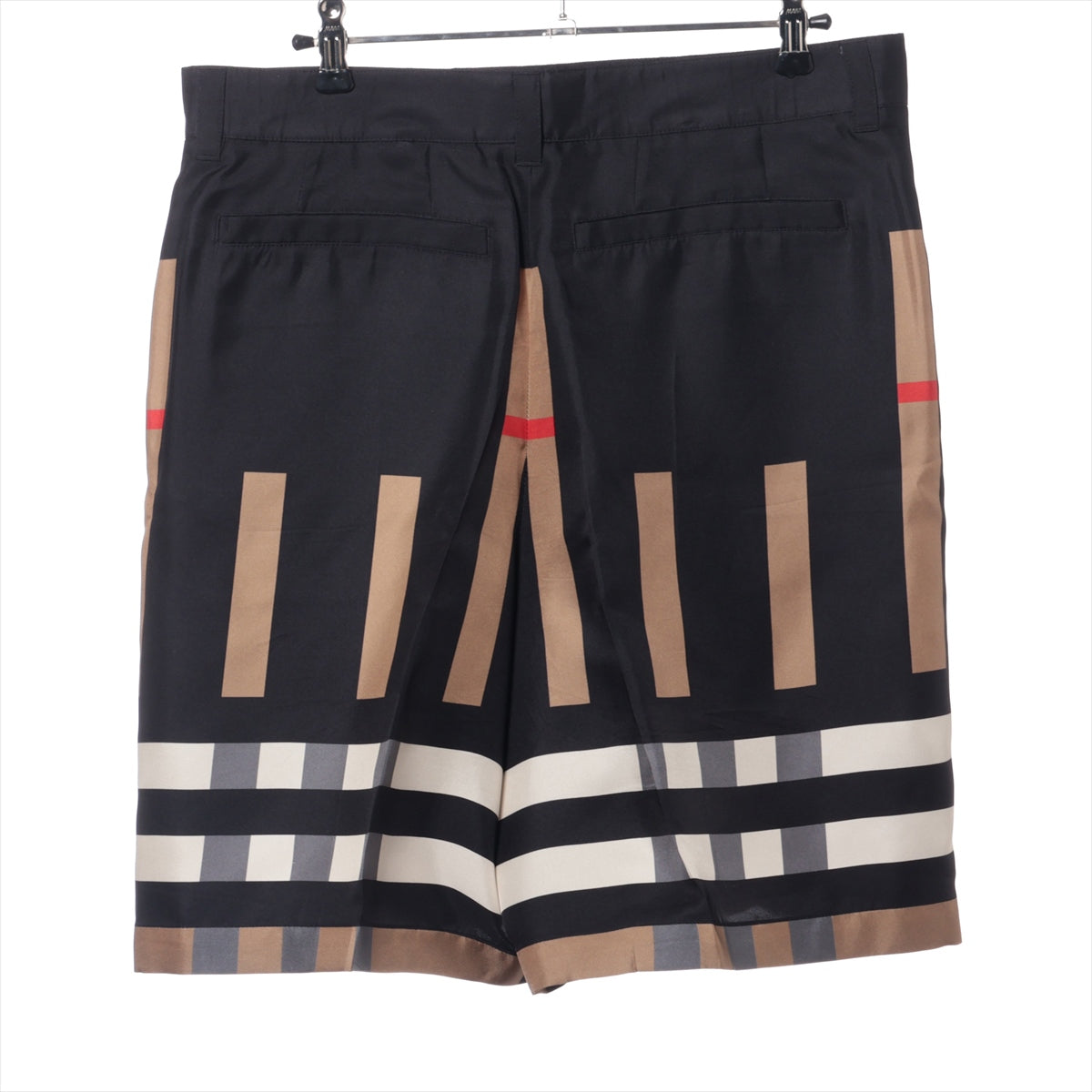 Burberry Tisci Period Check Silk Short Pants Black