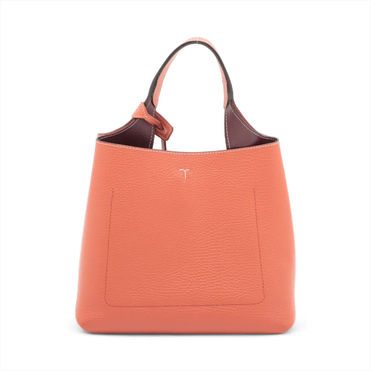 Tod's T Timeless Leather Two-Way Shoulder Bag Orange