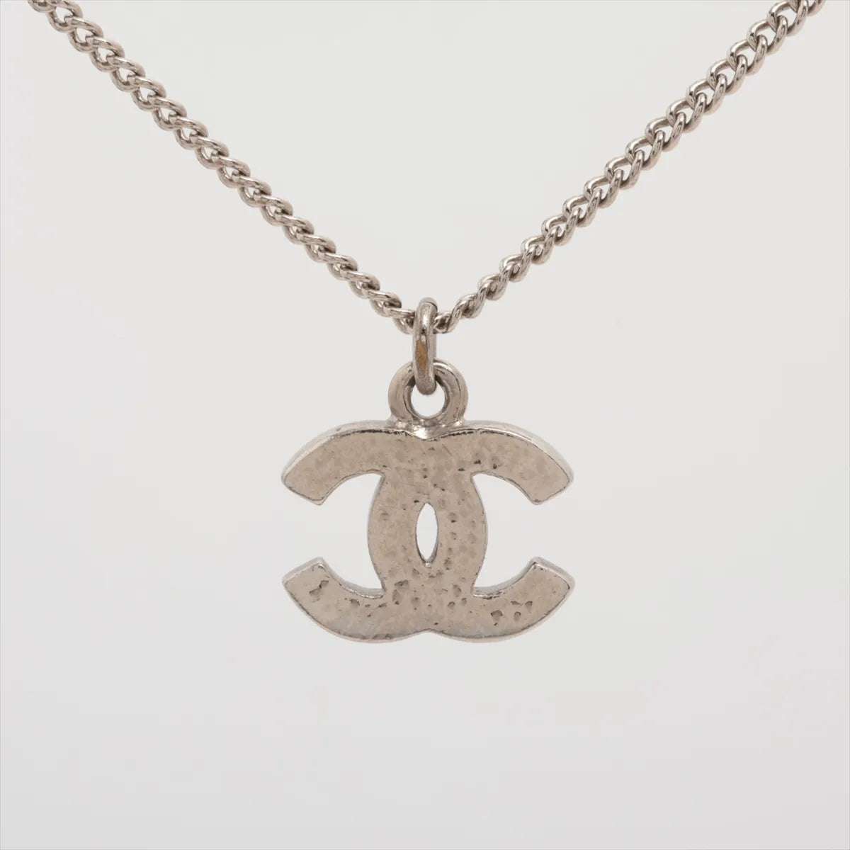 Chanel CC Logo Rhinestone Pendant Necklace