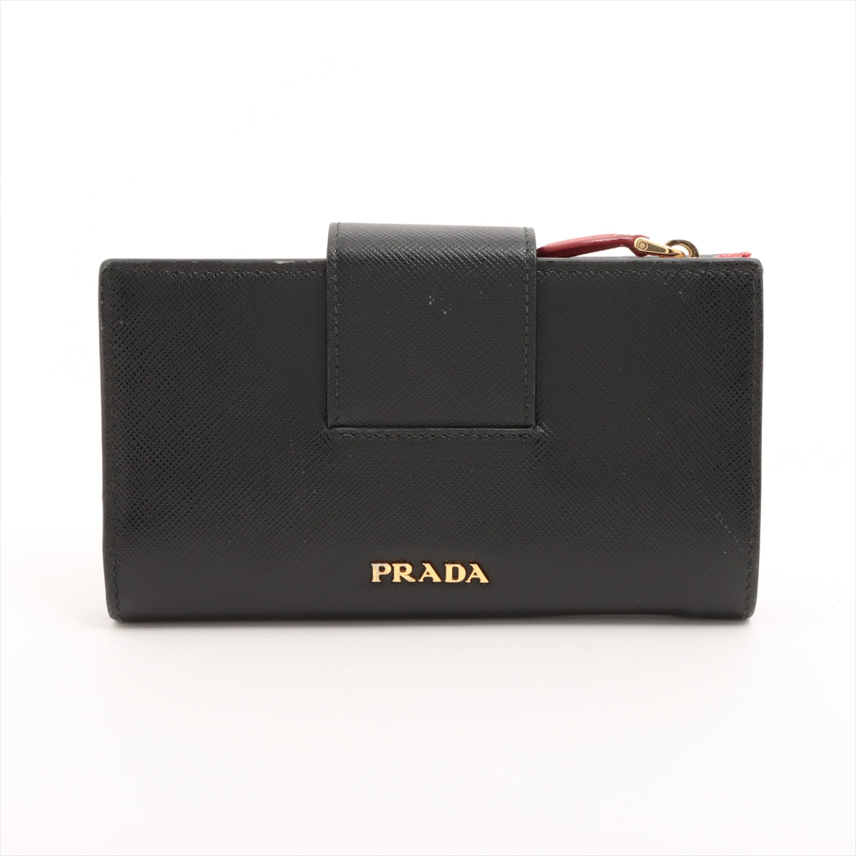 Prada Saffiano Smarto Robot Leather Wallet Black