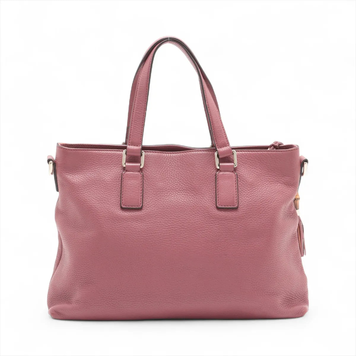 Gucci Bamboo Tassel Leather Two-Way Handbag Pink