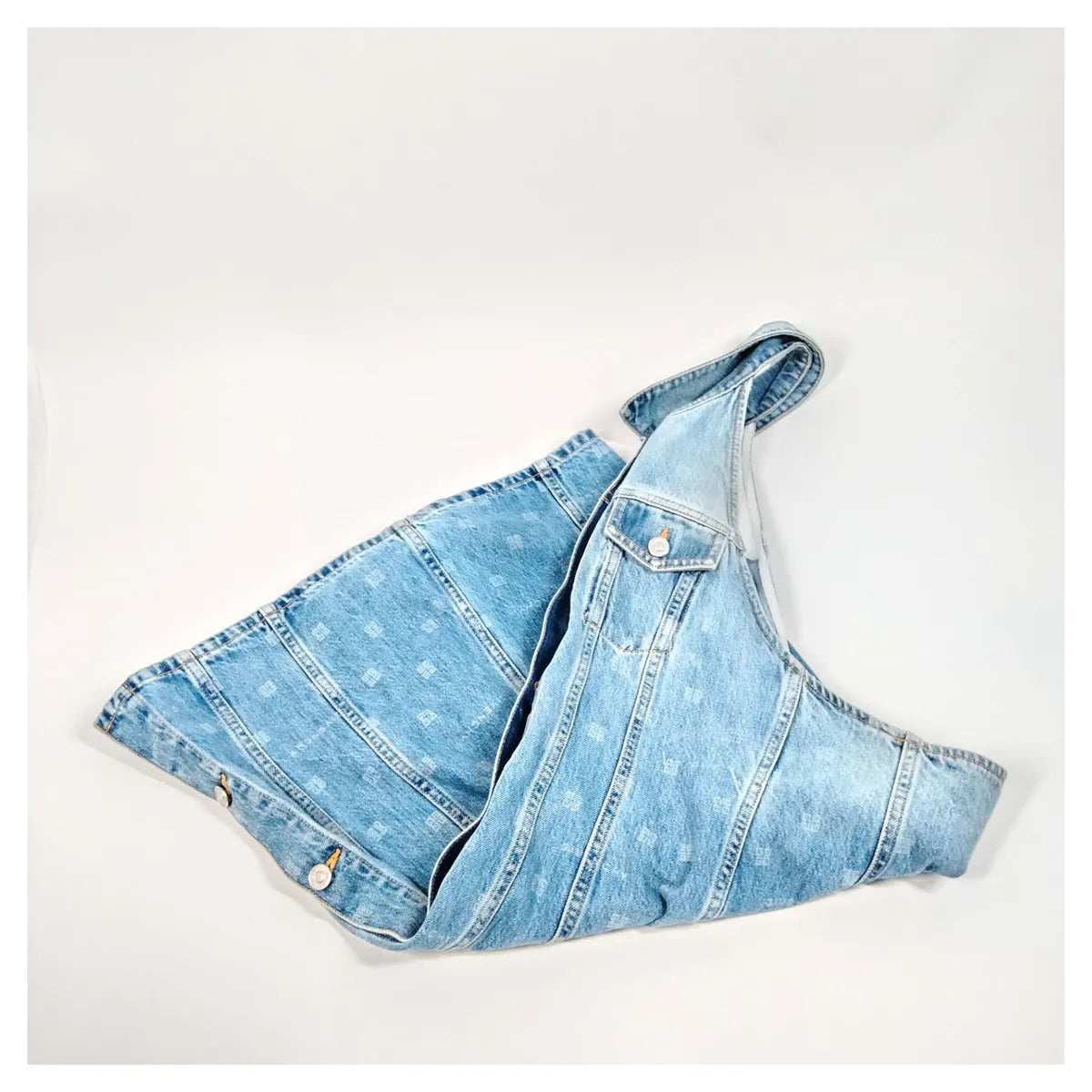 Givenchy Backless Neck Halter Cotton Denim Dress Blue — product photo 2
