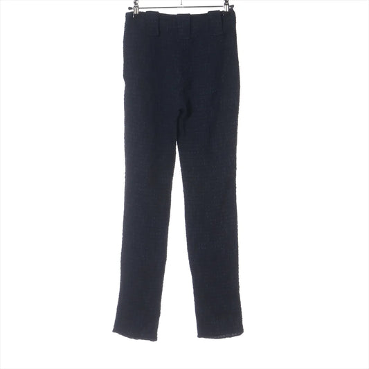 Chanel Cotton Wool Pants Navy Blue
