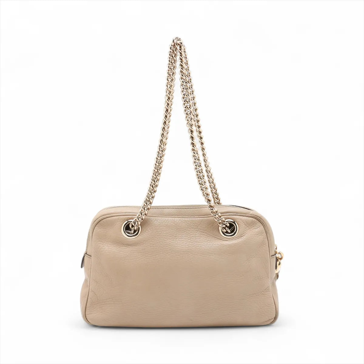 Gucci Soho Leather Chain Shoulder Bag Beige