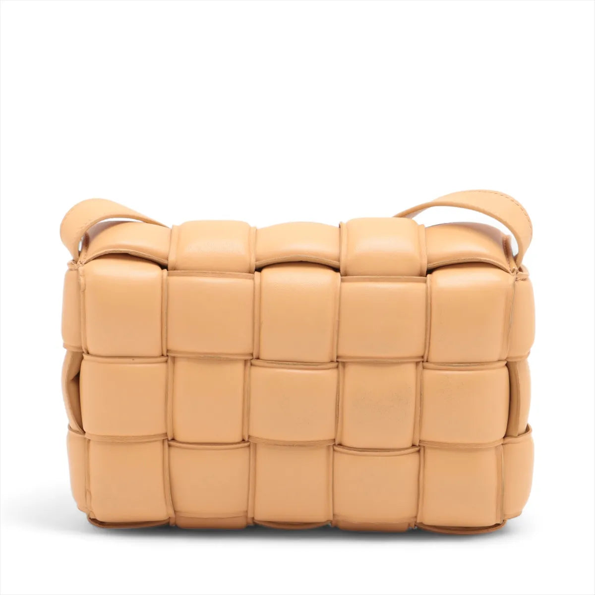 Bottega Veneta Maxi Intrecciato Padded Cassette Shoulder Bag Beige