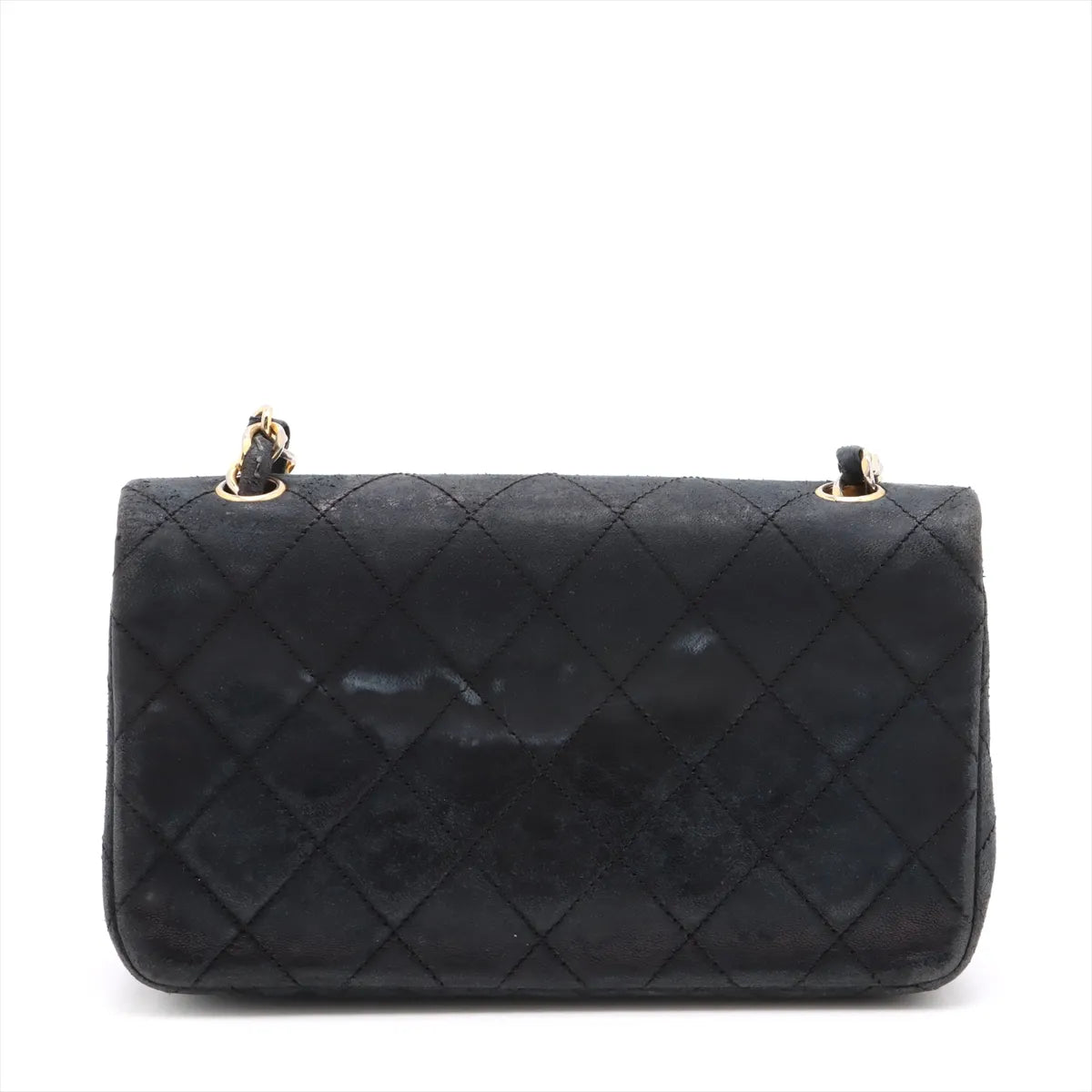 Chanel CC Logo Mini Matelasse 19 Lambskin Single Flap Single Chain Bag Black