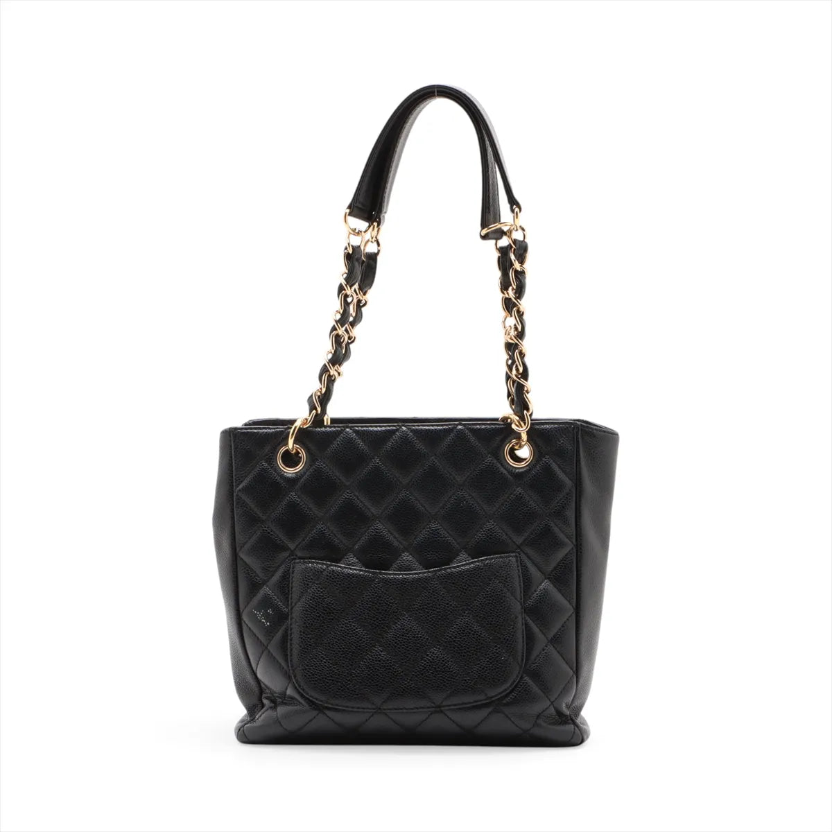Chanel PST Caviar Skin Chain Tote Bag Black — product photo 2
