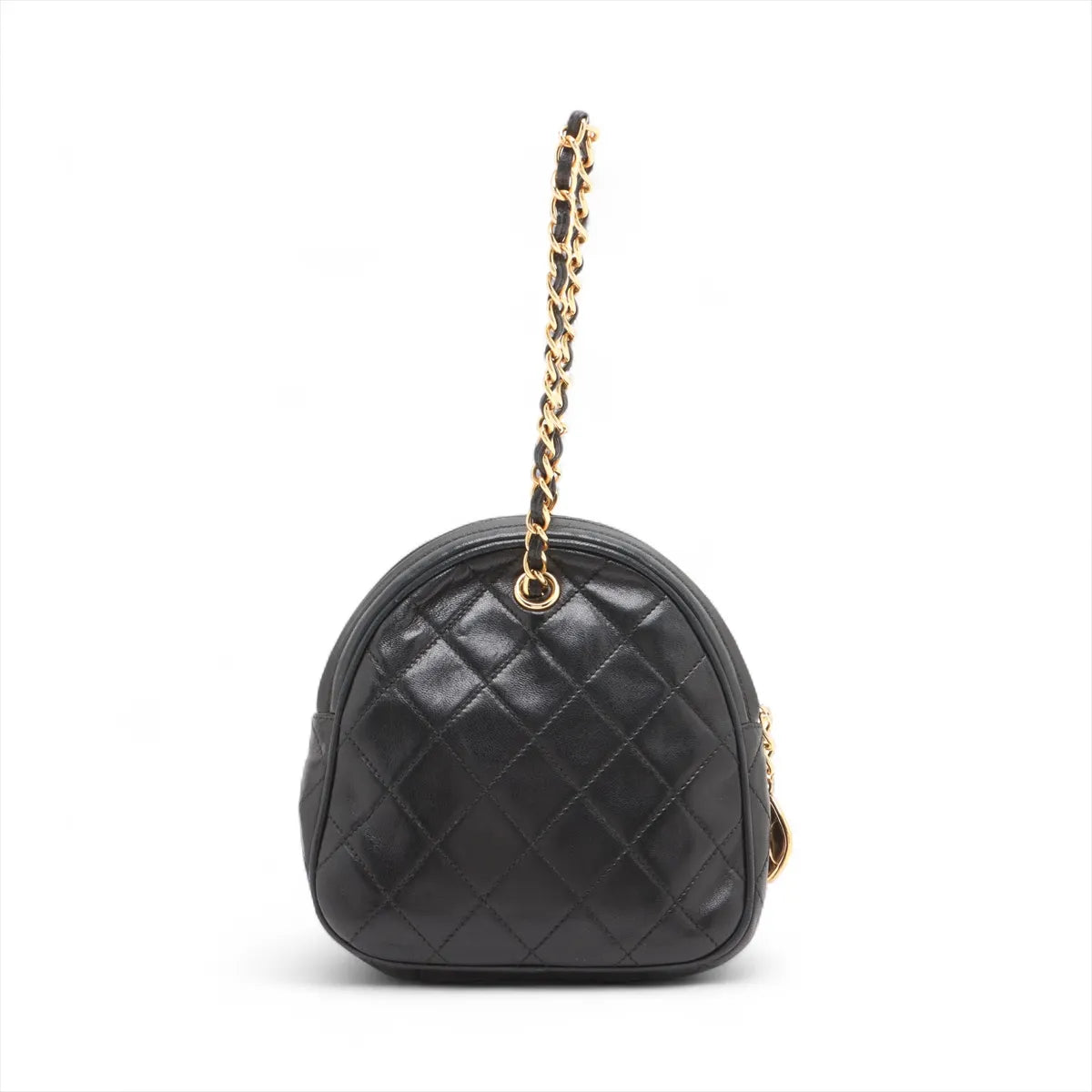 Chanel Matelasse Lambskin Chain Handbag Black