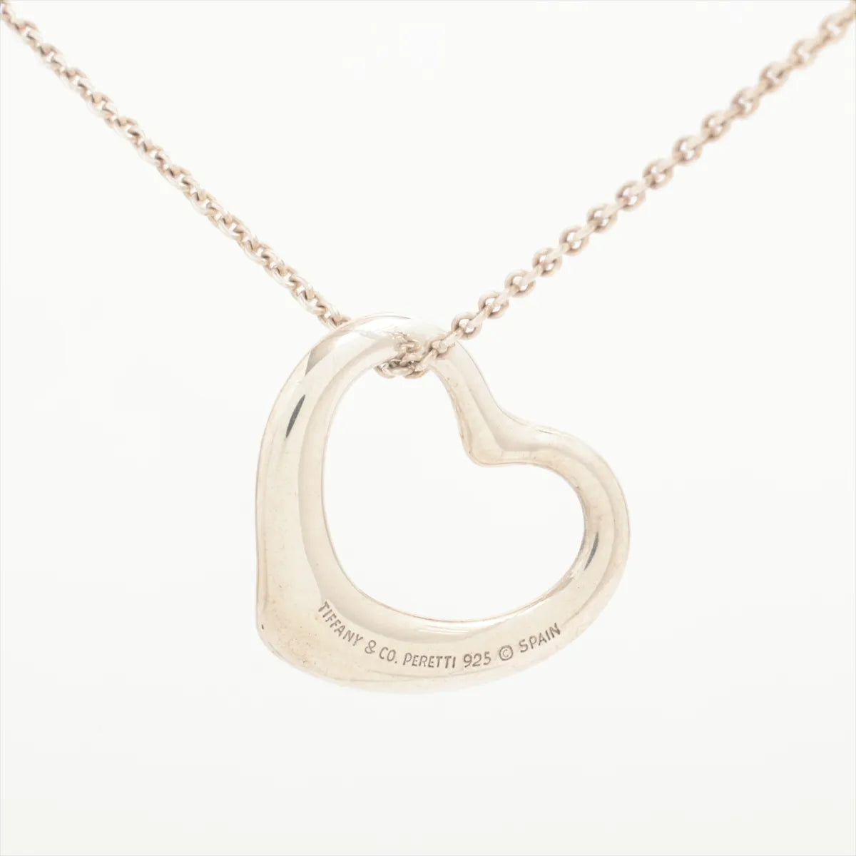 Tiffany & Co. Open Heart Necklace Silver