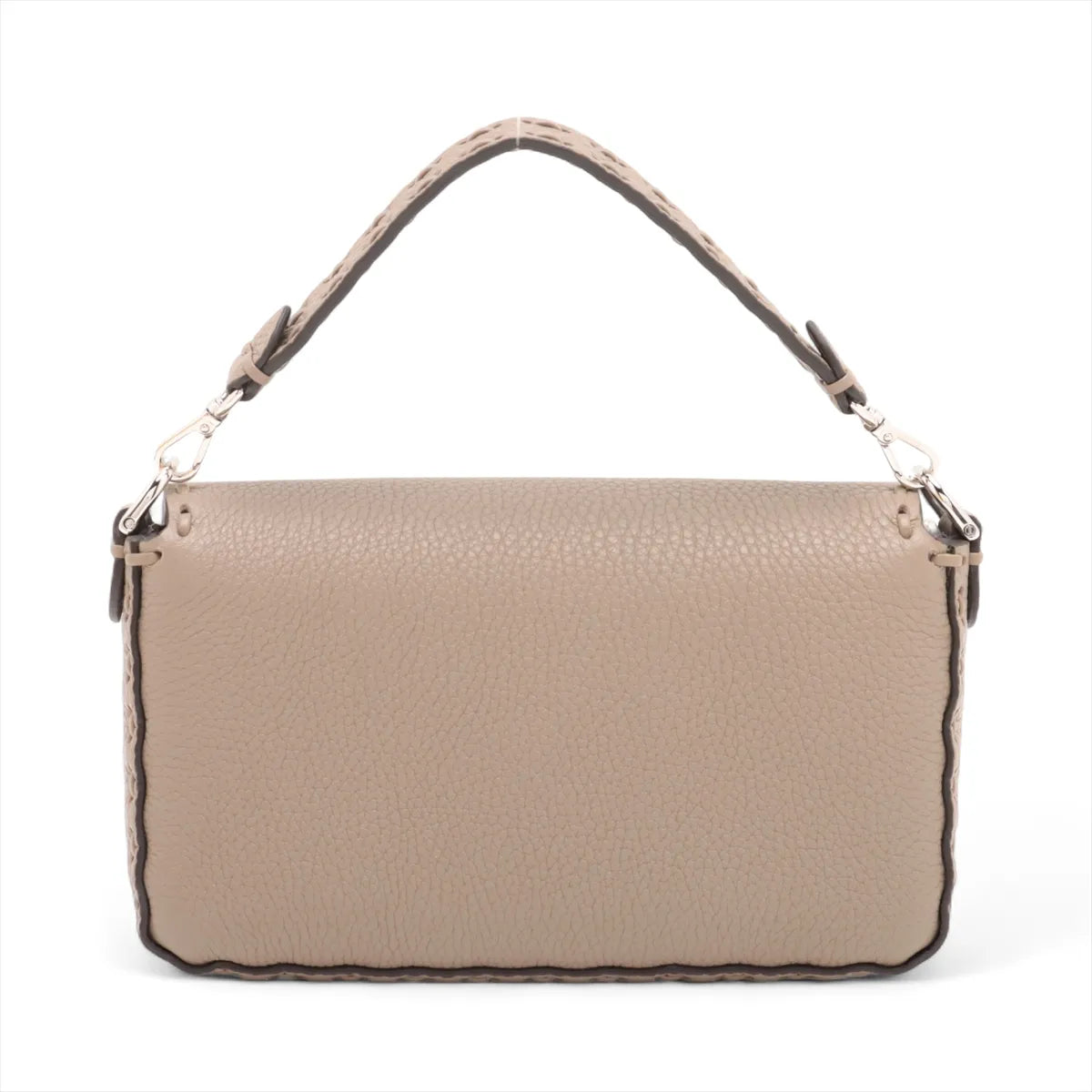 Fendi FF Logo Mini Leather Two-Way Shoulder Bag Brown