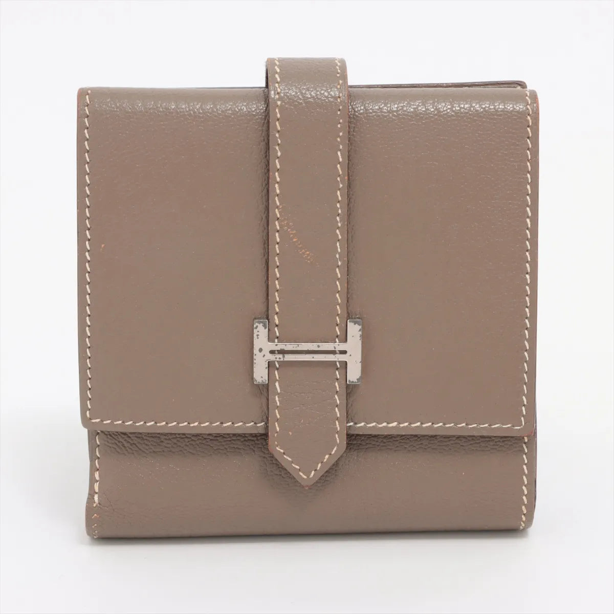 Hermès Bearn Recto Verso Compact Wallet Etoupe