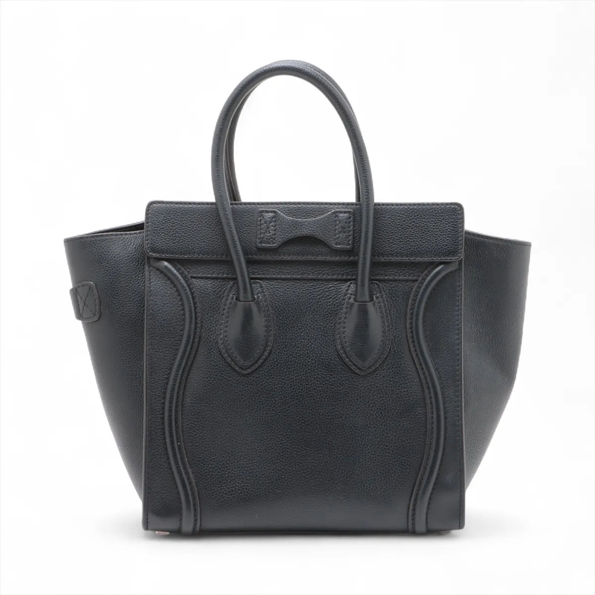 Celine Luggage Micro Shopper Leather Handbag Black