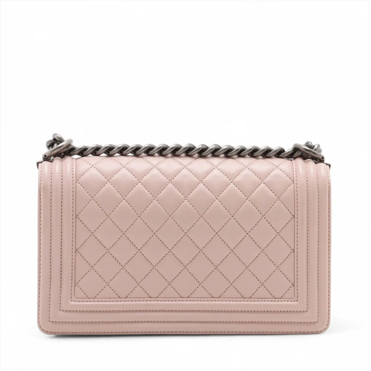 Chanel Boy Chanel 25 Lambskin Chain Shoulder Bag Pink