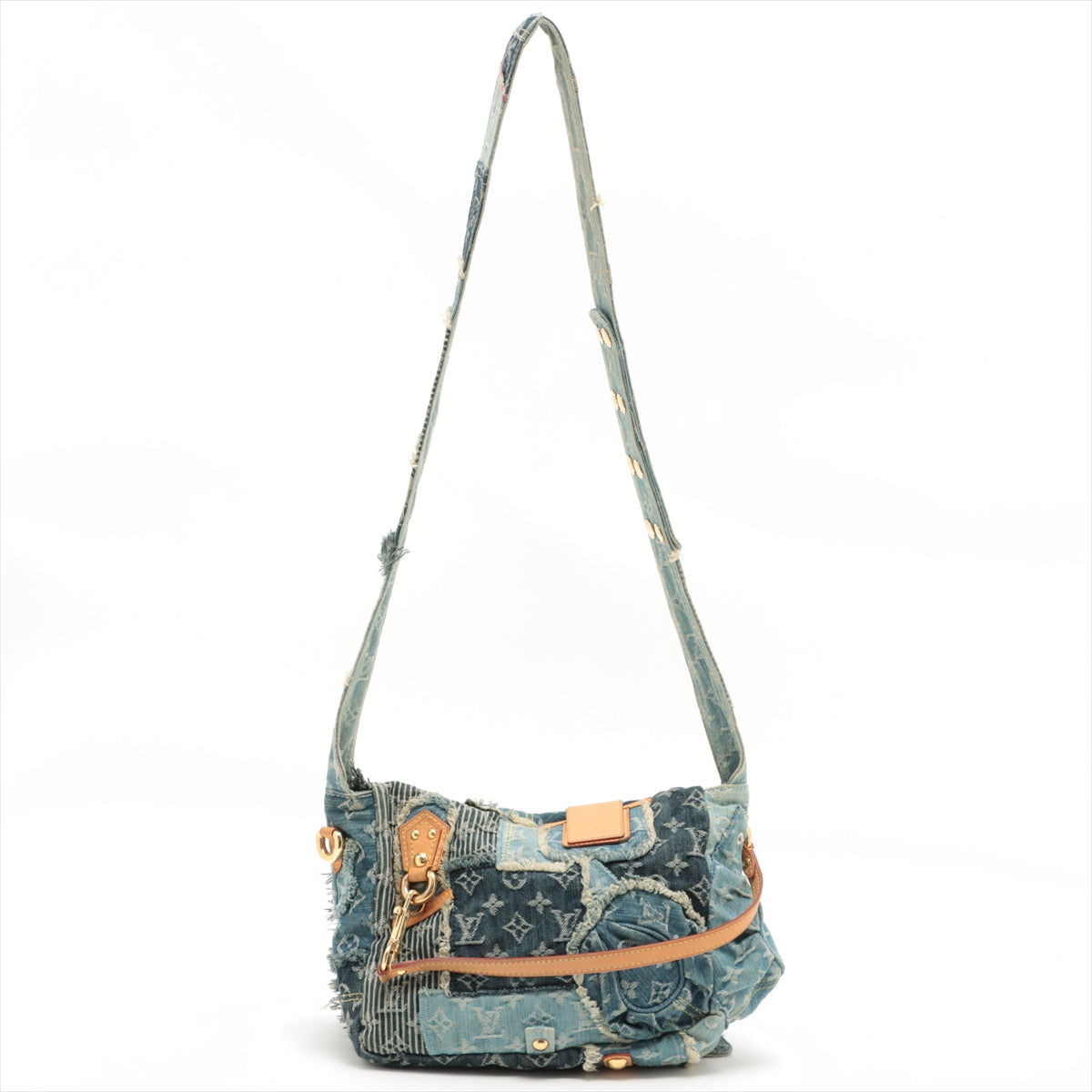 Louis Vuitton Denim Patchwork Posty Bag - Blue Hobos, Handbags - LOU179329