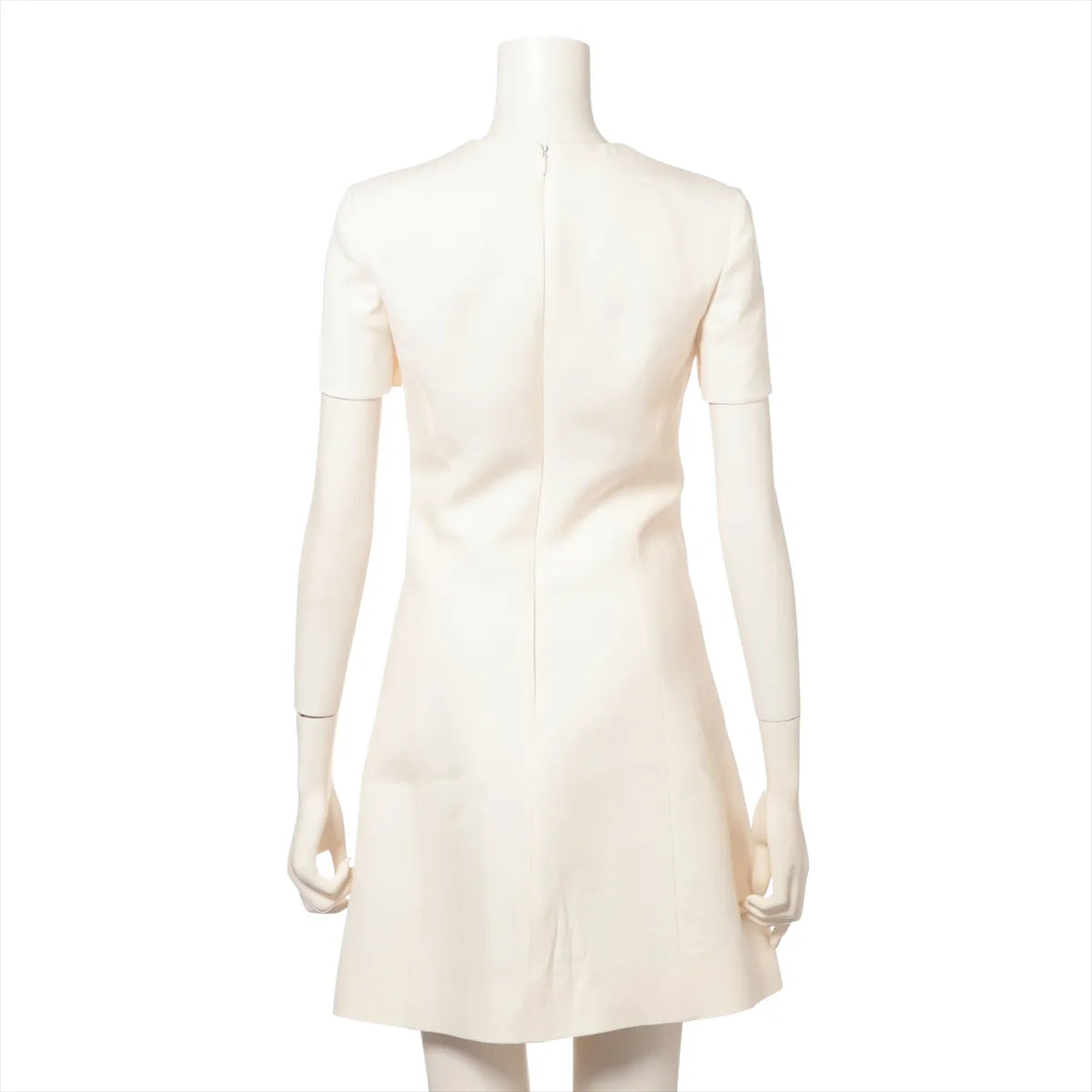 Valentino Bow Wool Mini Dress Ivory