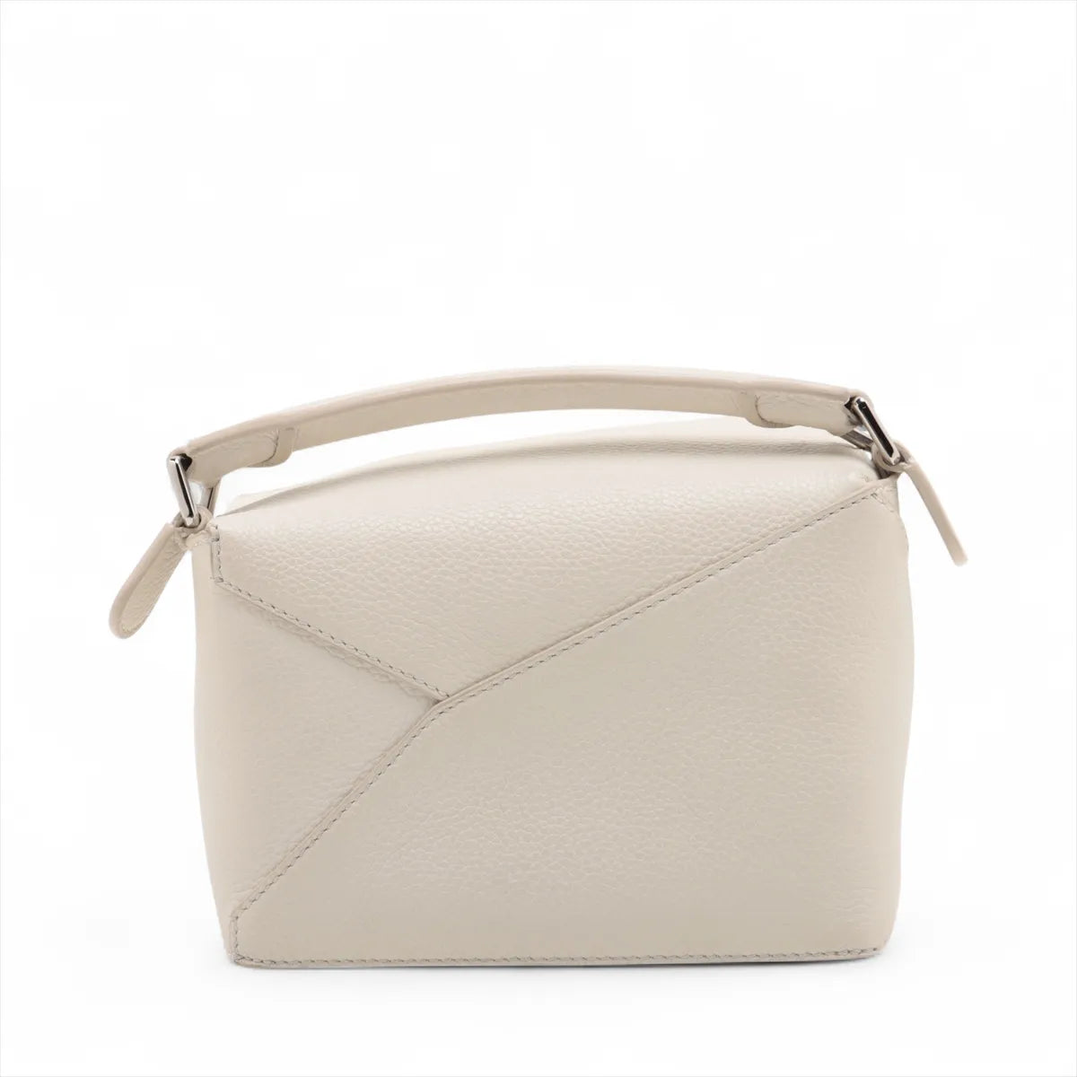 Loewe Mini Puzzle Leather Shoulder Bag White