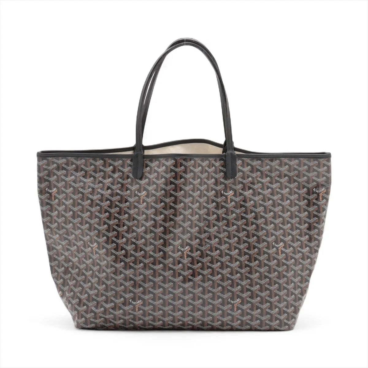 Goyard Saint Louis GM Leather Tote Bag Black