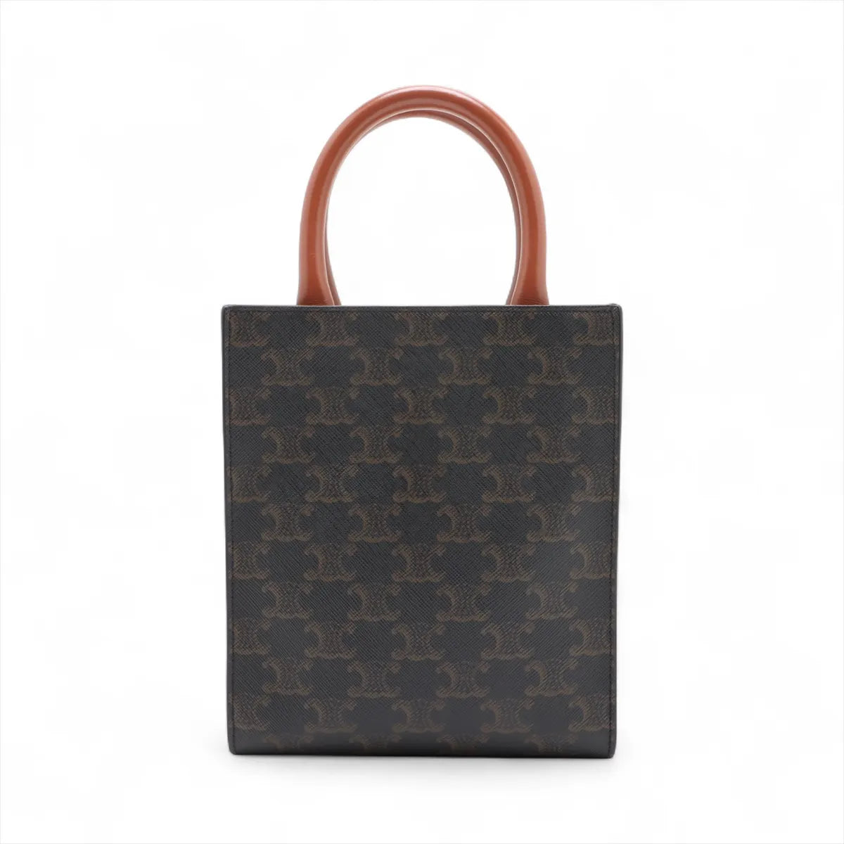 Celine Triomphe Mini Vertical Cabas Tote Bag Brown