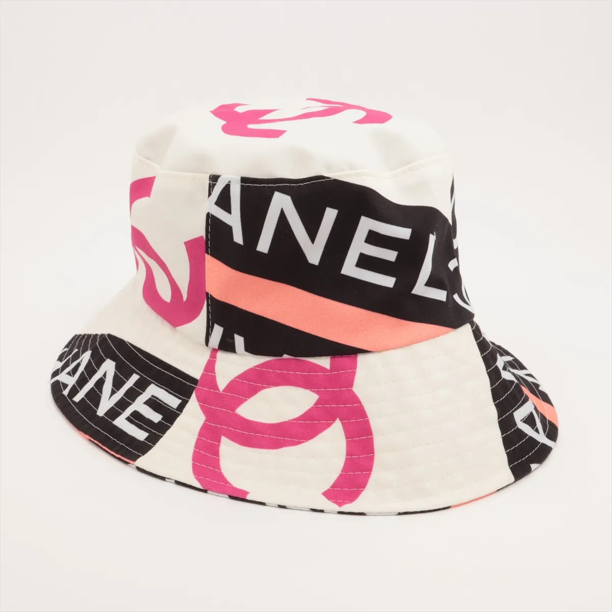 Chanel CC Logo Cotton Bucket Hat Multicolor