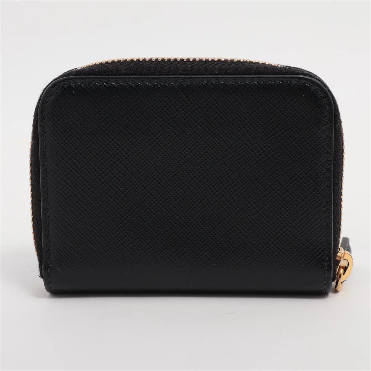 Prada Saffiano Bow Leather Coin Purse Black
