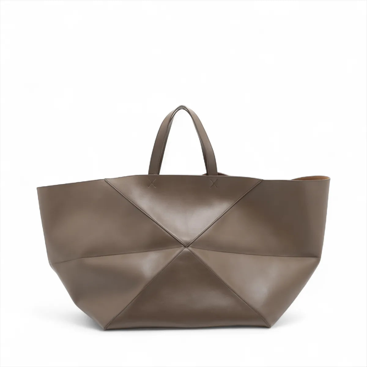 Loewe Puzzle Fold XXL Leather Tote Bag Brown
