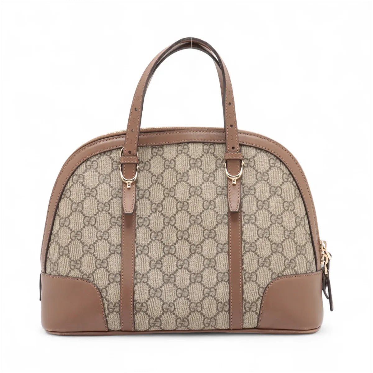Gucci GG Supreme Leather Handbag Brown