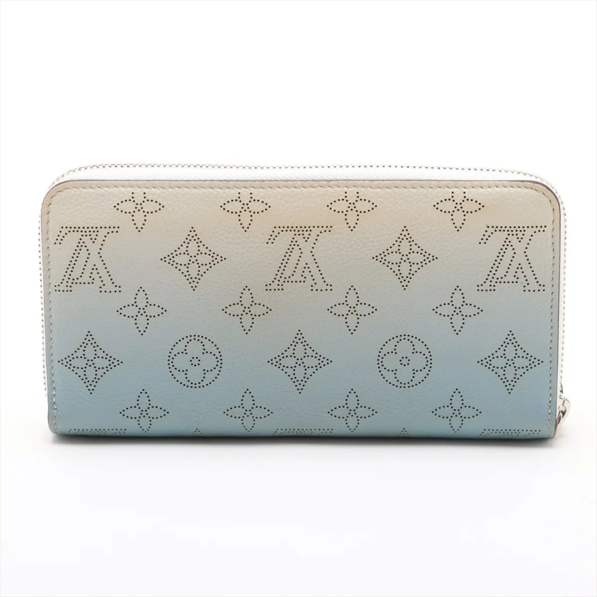 Louis Vuitton Monogram Mahina Zippy Wallet Gradient Blue