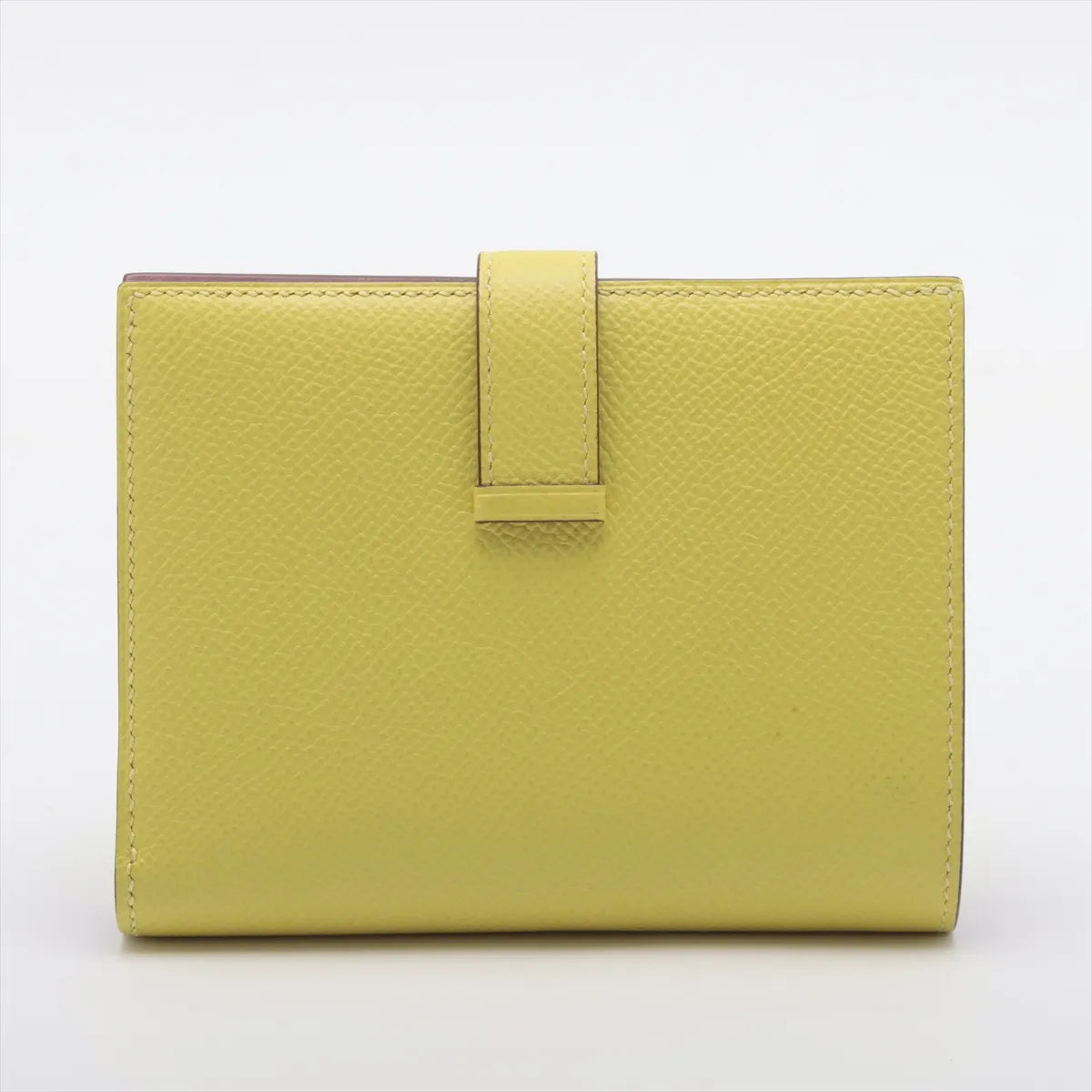 Hermès Bearn Verso Veau Epsom Compact Wallet Lime x Rose Cherry *PREORDER*