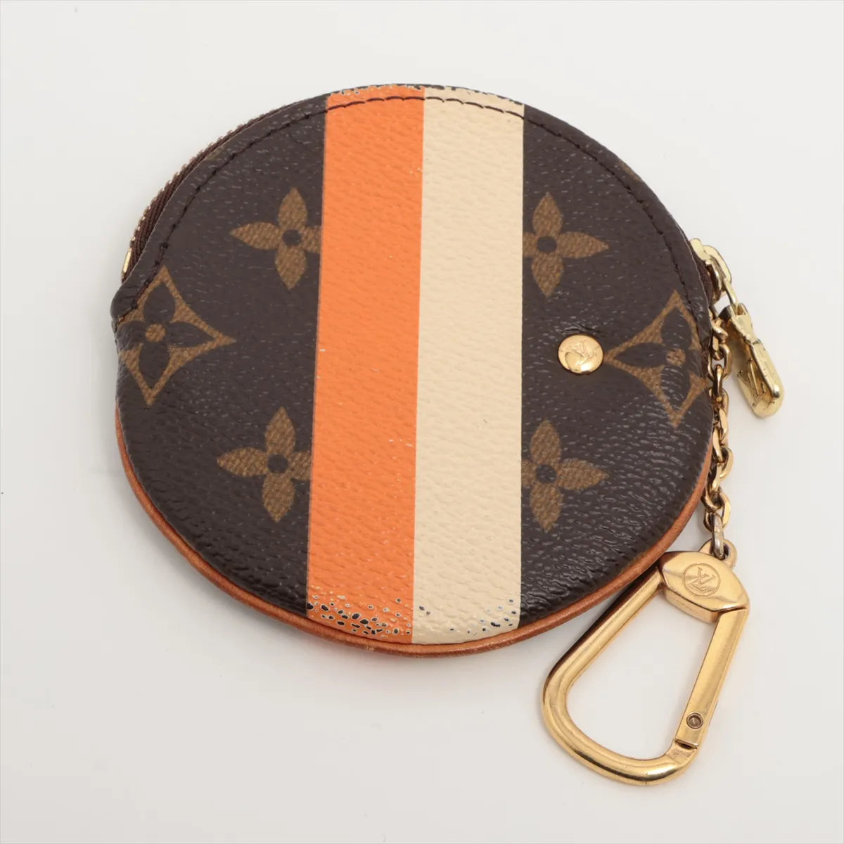 Louis Vuitton Monogram Limited Edition Groom Round Coin Purse Orange
