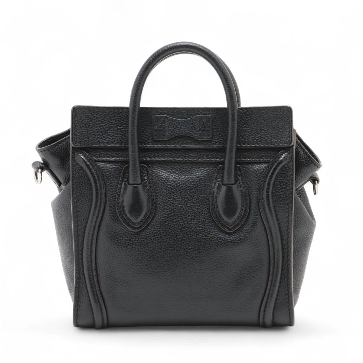 Celine Luggage Nano Shopper Leather Two-Way Handbag Black