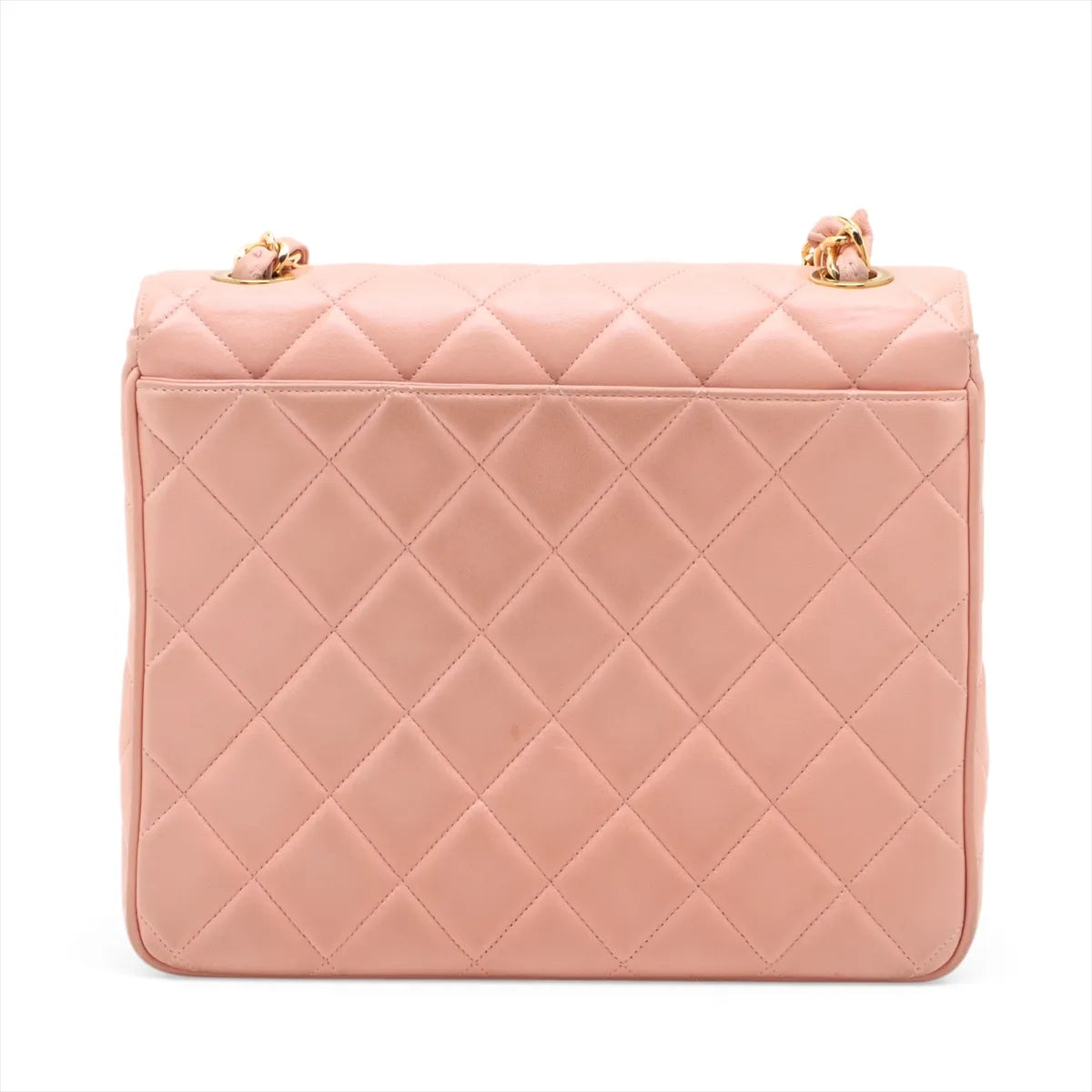 Chanel CC Logo Matelasse Lambskin Single Flap Single Chain Bag Pink — product photo 2