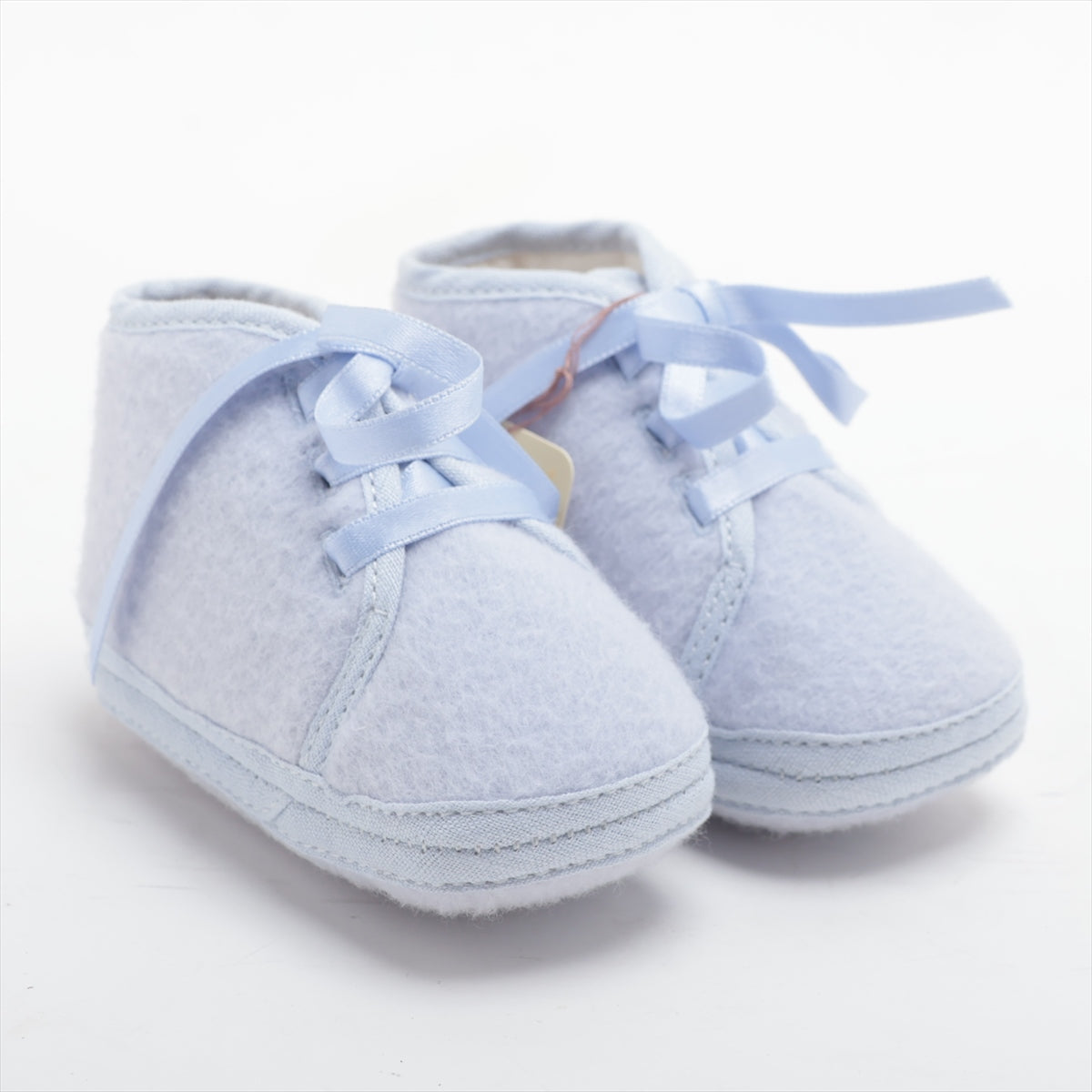 Hermès Wool Angora Baby Shoes Blue