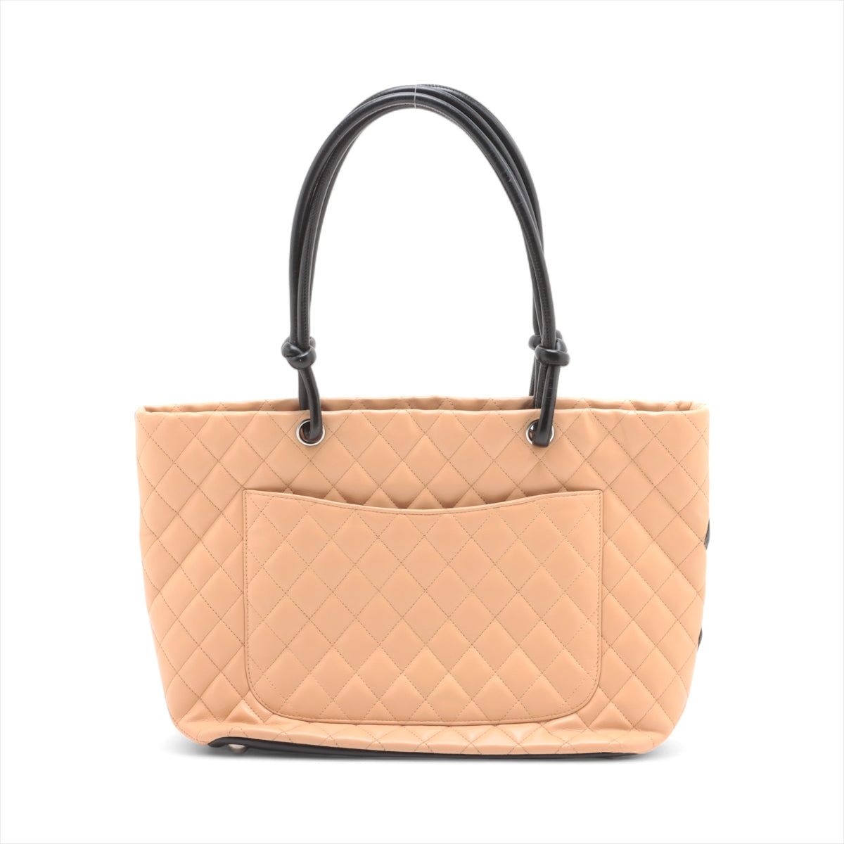 Chanel CC Logo Cambon Line Lambskin Tote Bag Beige x Black * PREORDER *
