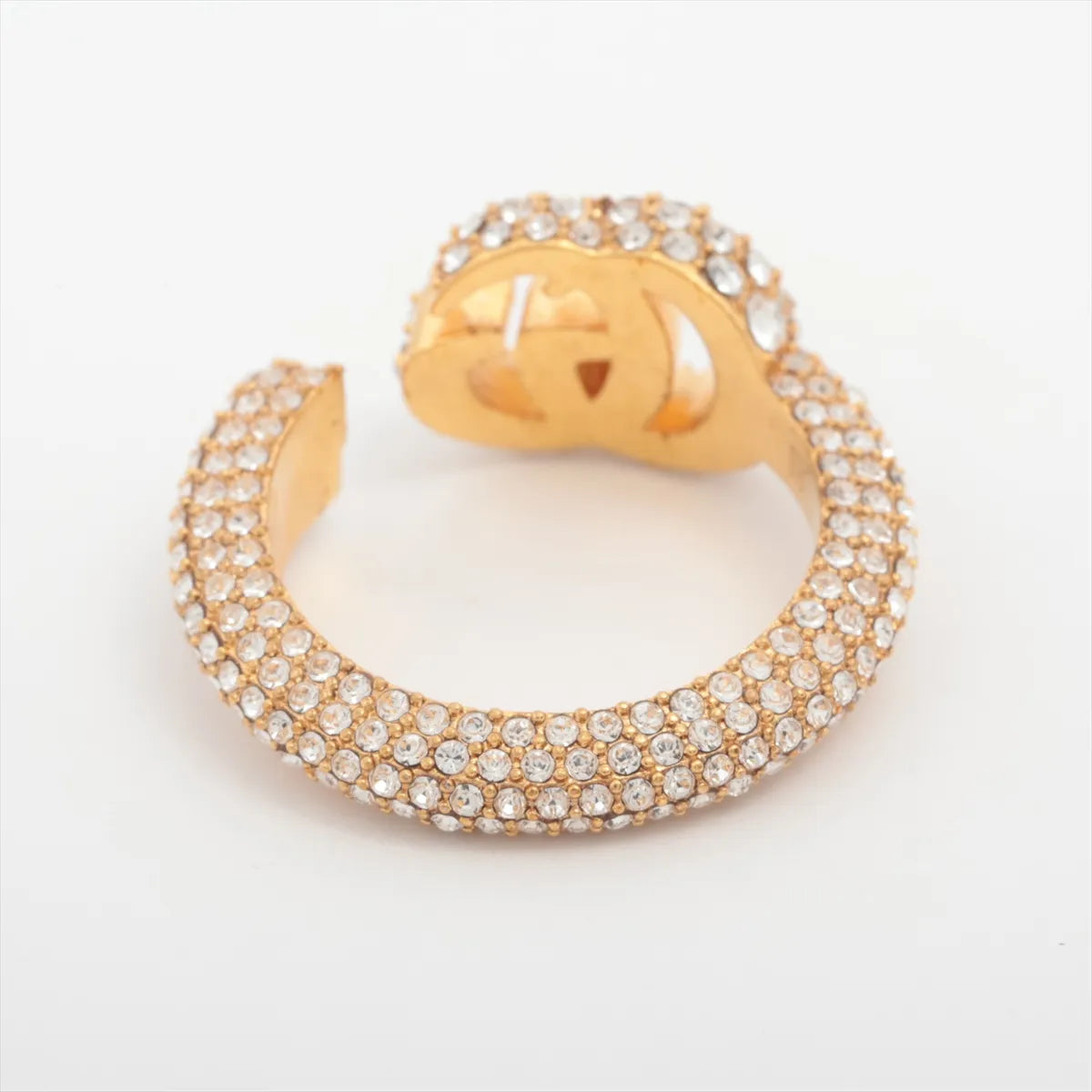 Gucci GG Logo Full Rhinestone Ring
