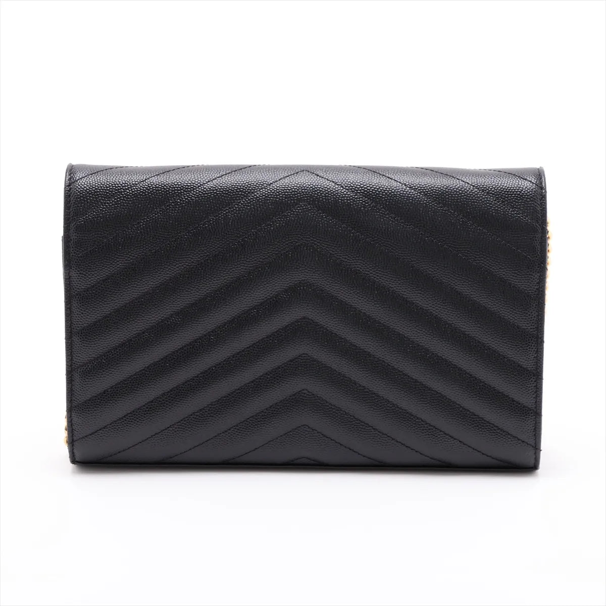 Saint Laurent Paris Cassandre Leather Wallet on Chain Black — product photo 2