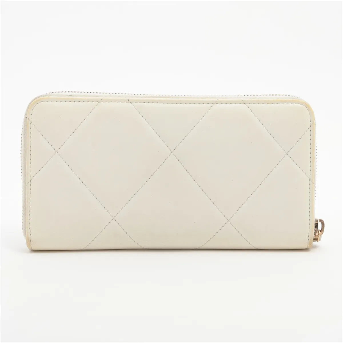 Chanel Chanel 19 Lambskin Zippy Long Wallet White