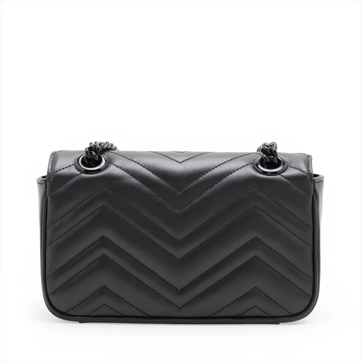 Gucci GG Marmont Leather Chain Shoulder Bag Black — product photo 2